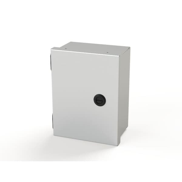 1/4 Turn Latch Electrical Enclosures, 8 in H, 4 in D, 6 in W, NEMA 1, Carbon Steel